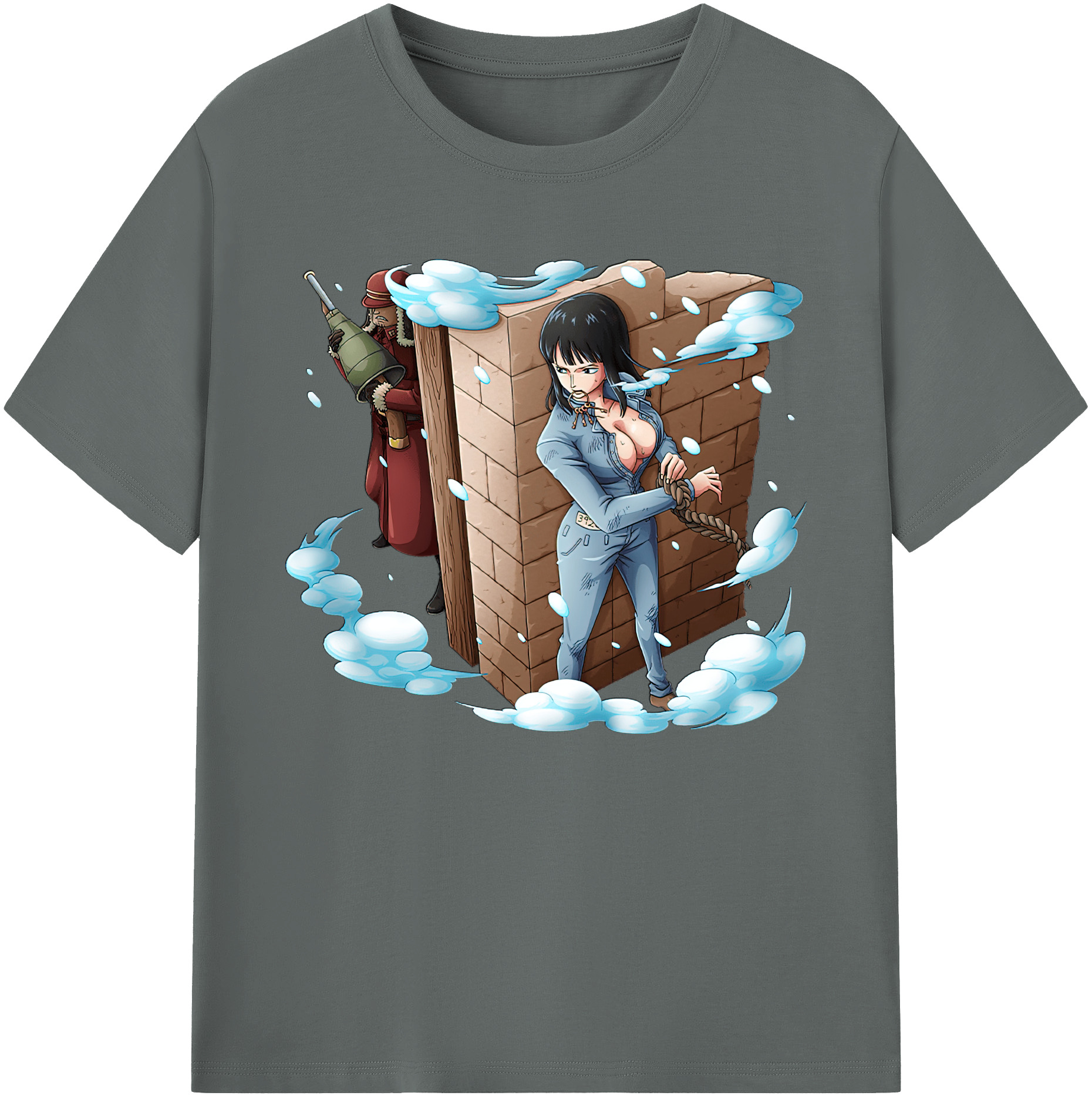 ワンピース ニコ・ロビン ONE PIECE Nico Robin 綿100％ メンズ半袖Tシャツ｜肌触りやわらか＆通気性